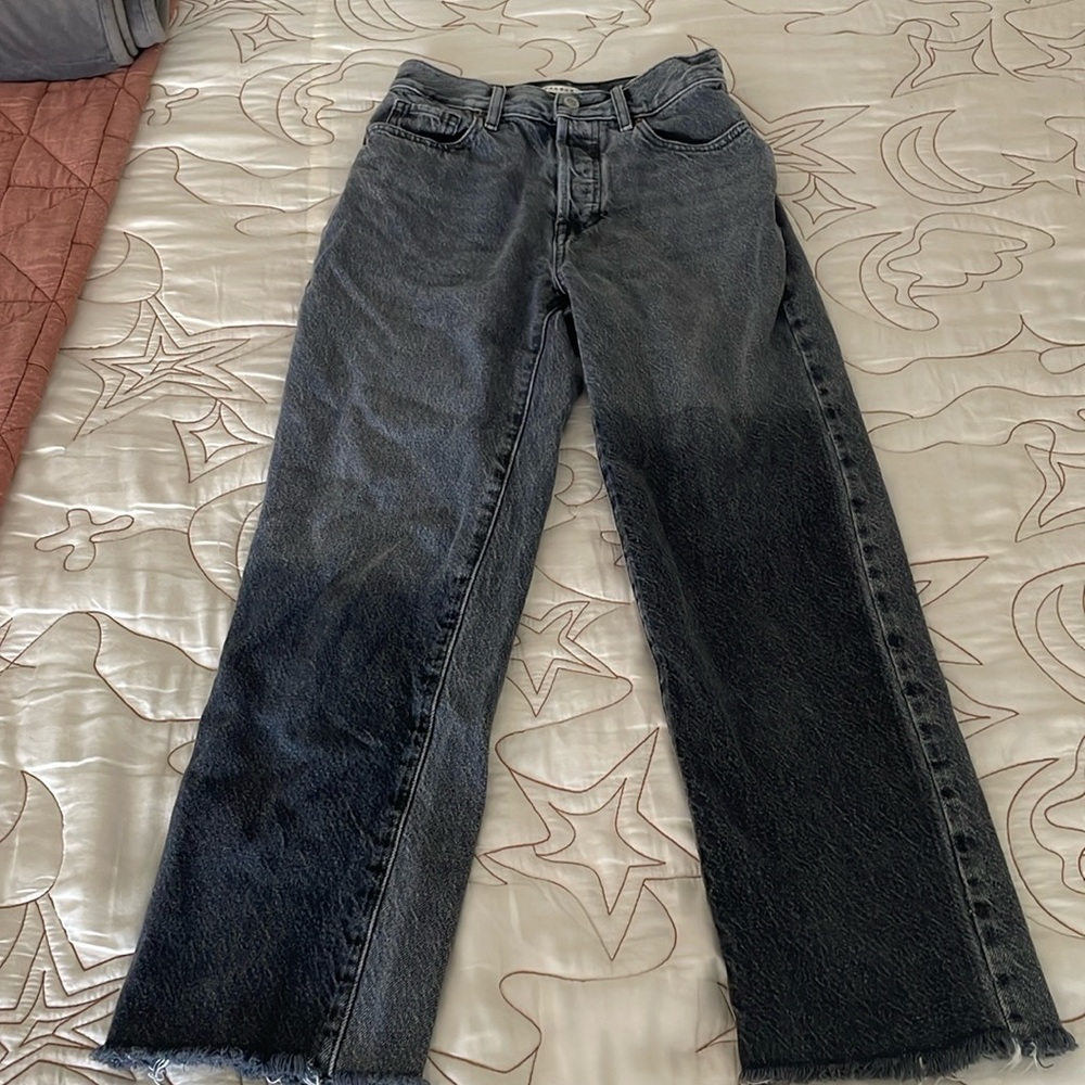 PacSun high rise black 2 toned straight legged jeans